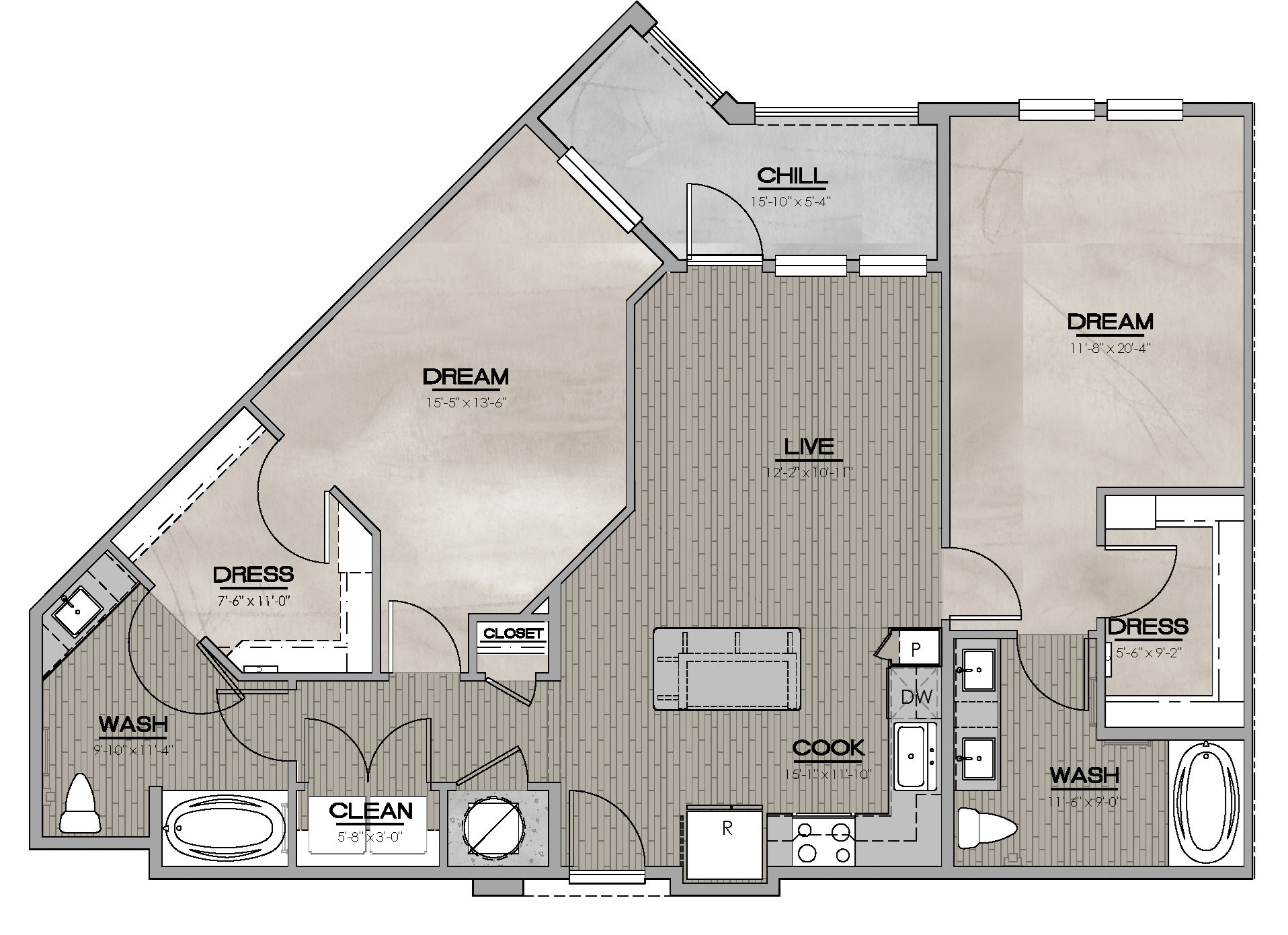 Floor Plans of Westhouse in Fort Worth, TX